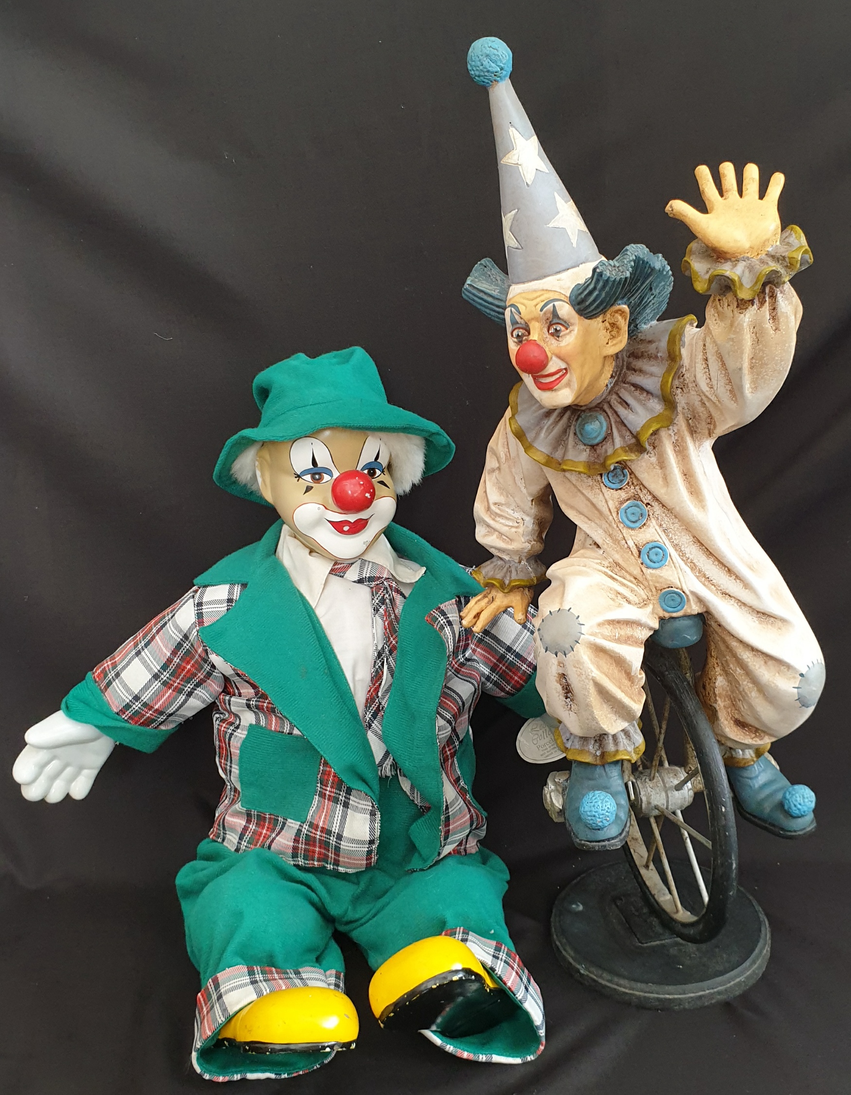 Vintage Collectable Model Clown One on A Mono Cycle