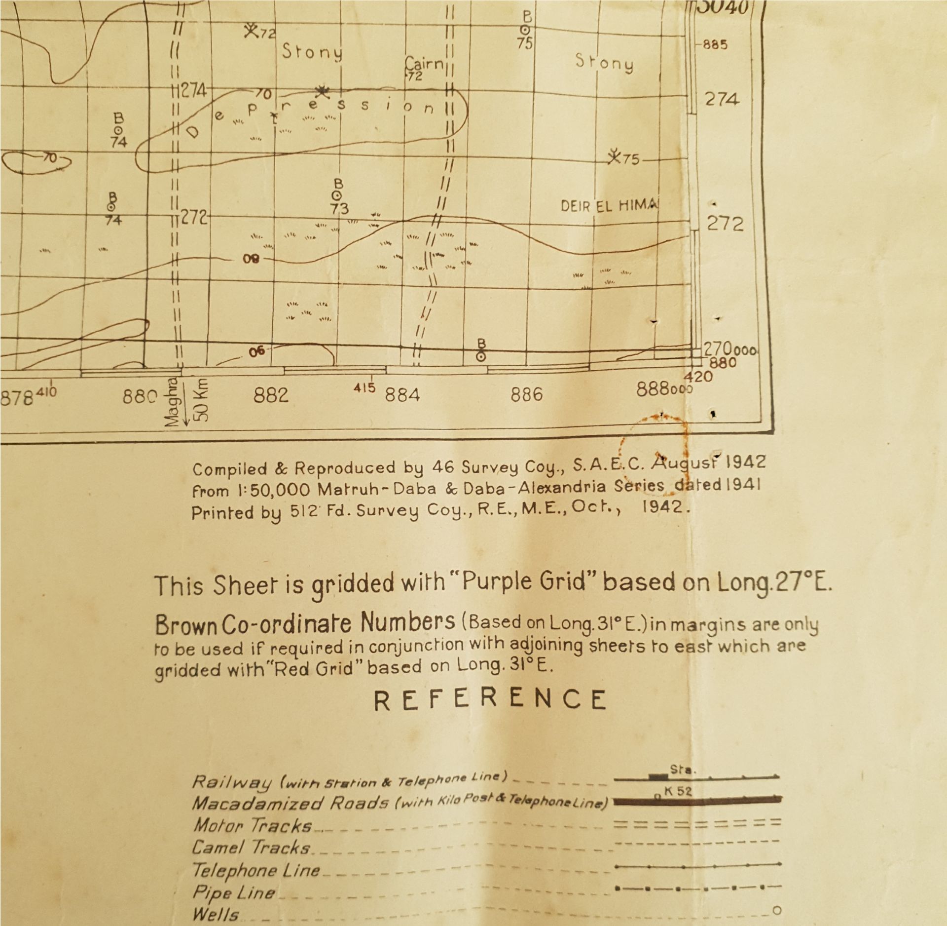 Antique WWII SHAEF Pass RENE Military El Alamein Map 1942 & Other Ephemera - Image 3 of 12