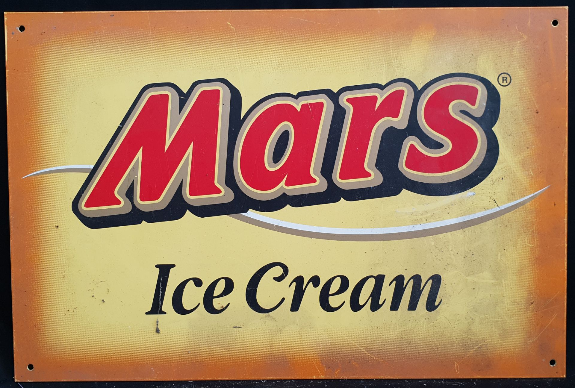 Vintage Retro Metal Mars Ice Cream Shop Wall Advertising Sign