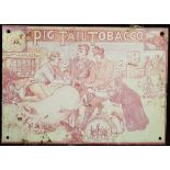 Vintage Retro Pig Tail Tobacco Metal Advertising Shop Sign
