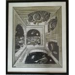 Vintage Print 1960's M C Escher Another World Framed