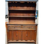 Vintage Mid Century Hardwood Welsh Style Dresser