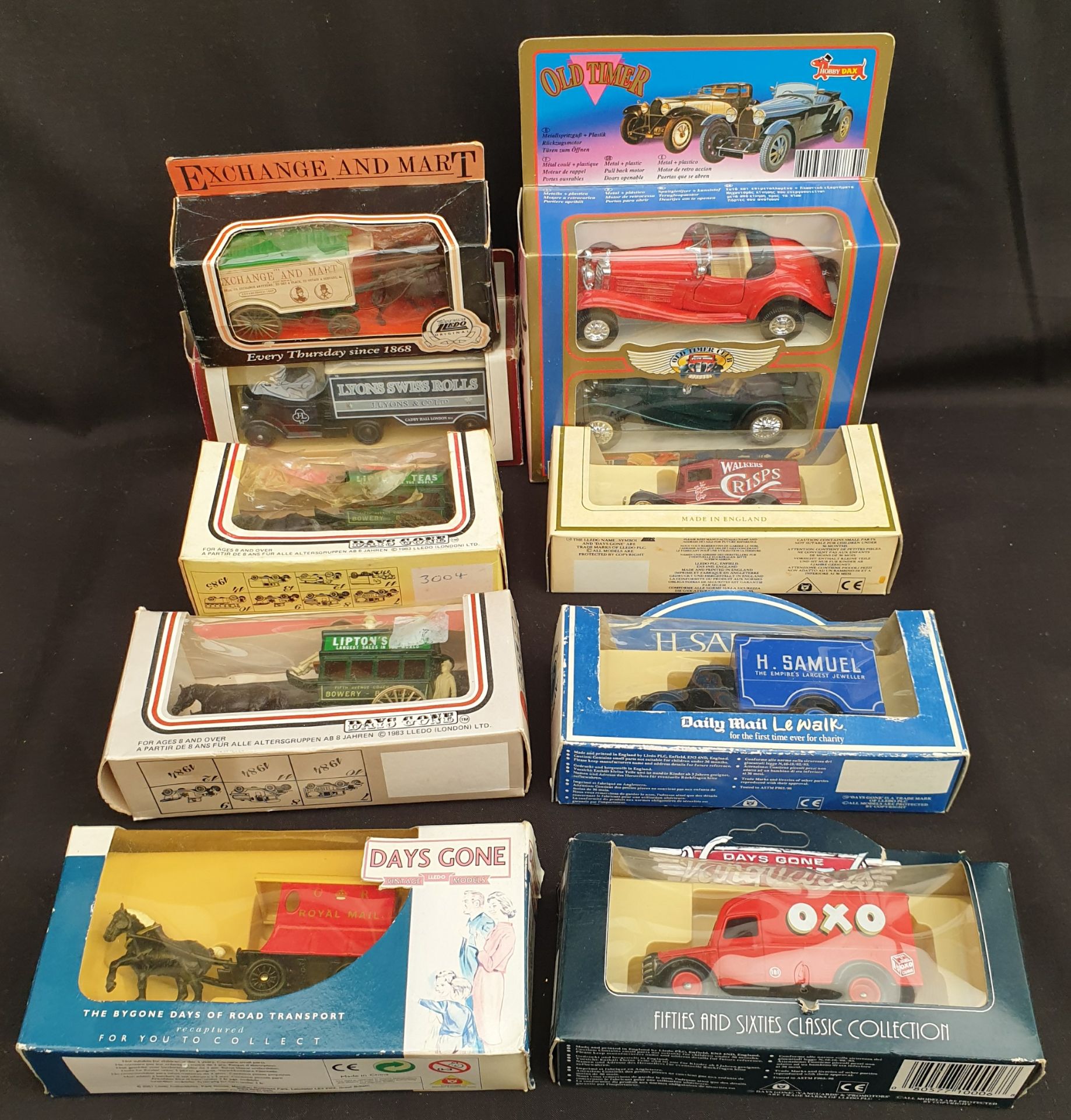 Collectable 10 x Die Cast Model Cars Lledo & Days Gone