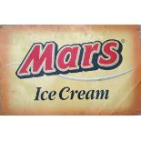 Vintage Retro Large Mars Ice Cream Metal Advertising Shop Sign