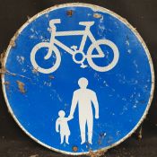 Vintage Retro Metal Round Road Sign