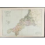 Antique Map Cornwall 1899 G. W Bacon & Co.