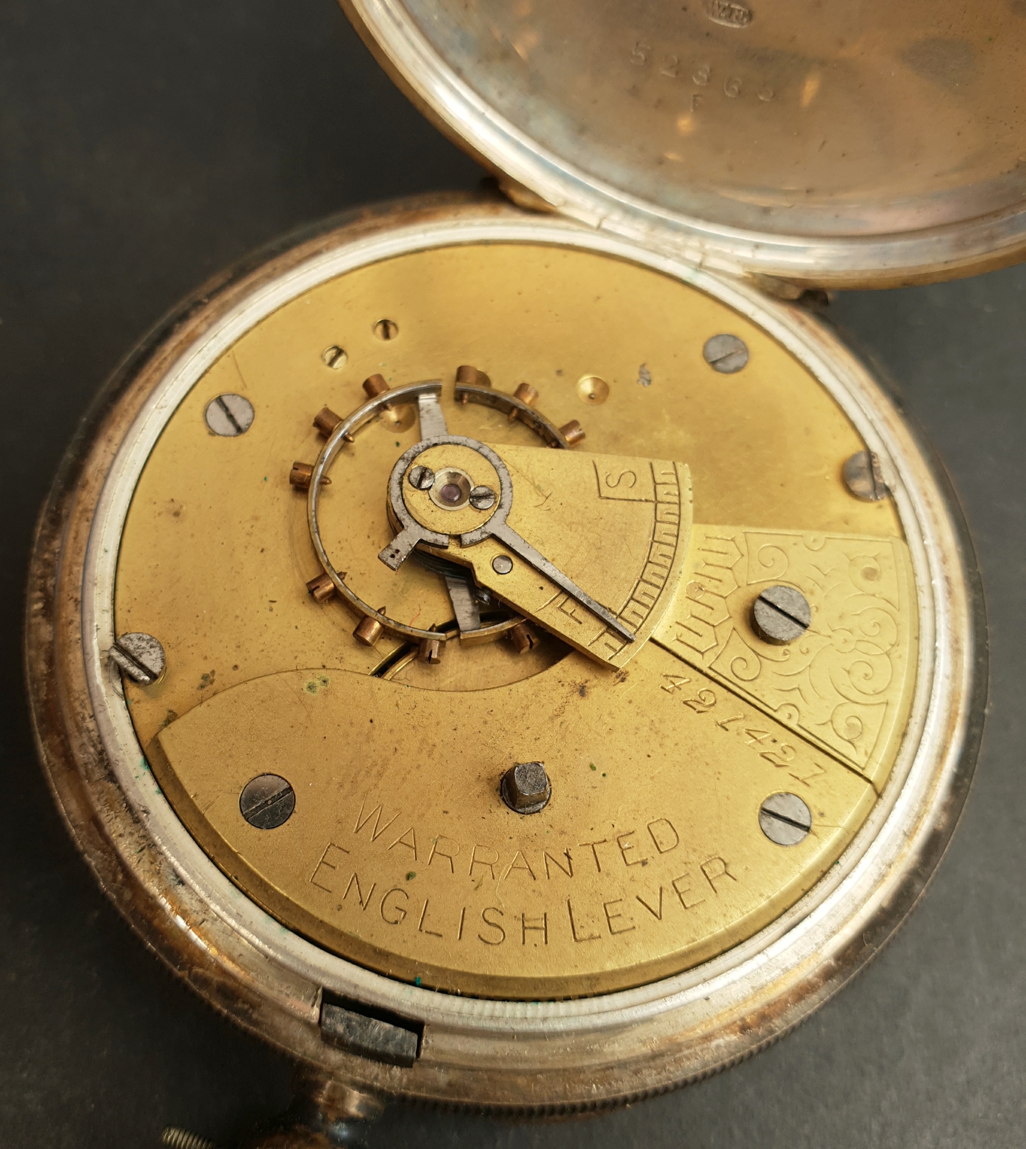 Antiques Silver Cased English Lever Pocket Watch - Image 2 of 4