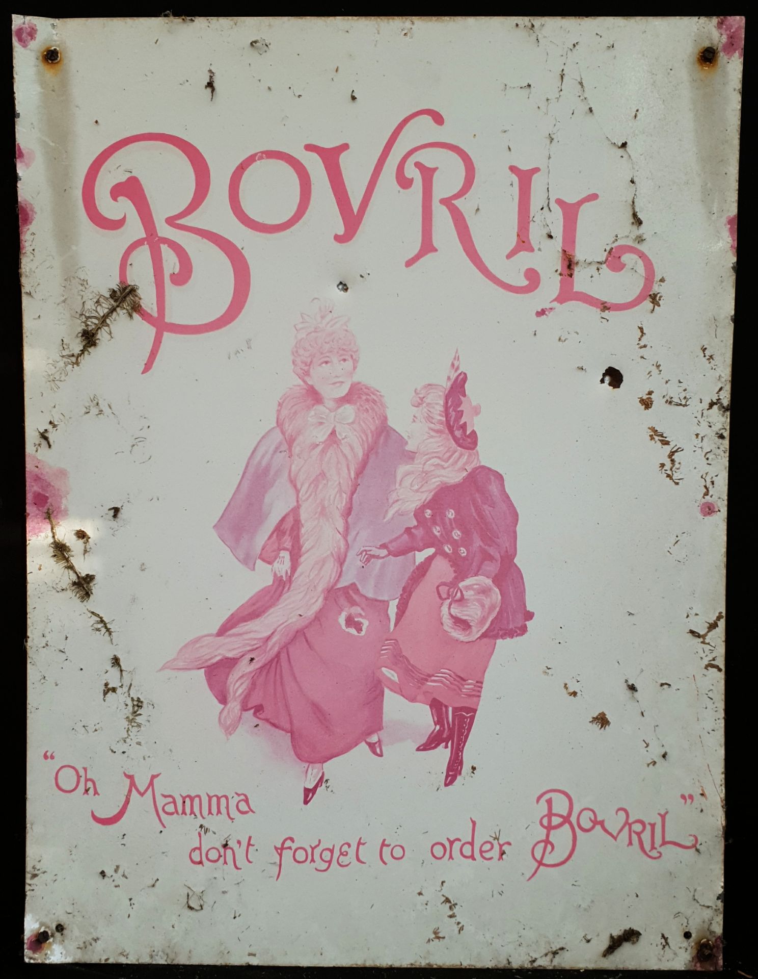 Vintage Retro Bovril Metal Advertising Shop Sign