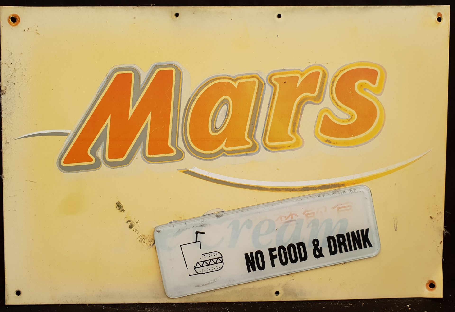 Vintage Retro Metal Mars Ice Cream Shop Wall Advertising Sign