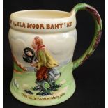 Antique Crown Devon Fielding Musical Tankard On Ilkla Moor Baht' At