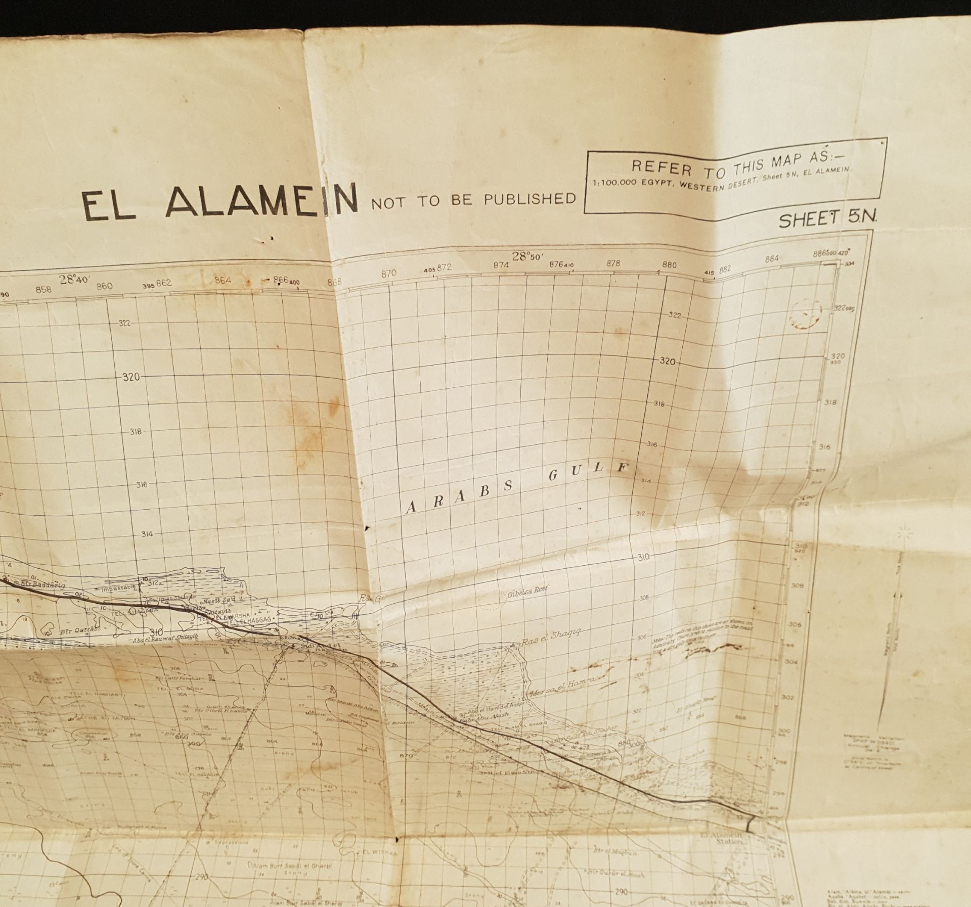 Antique WWII SHAEF Pass RENE Military El Alamein Map 1942 & Other Ephemera - Image 5 of 12
