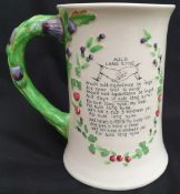 Antique Crown Devon Fielding Musical Tankard Auld Lang Syne