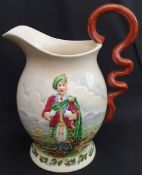 Antique Crown Devon Fielding Large Musical Water Jug I Love A Lassie