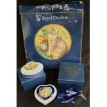 Vintage Parcel of Boxed Collectables Includes Royal Doulton 8 Inch Cat Plate