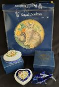 Vintage Parcel of Boxed Collectables Includes Royal Doulton 8 Inch Cat Plate