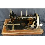 Antique Vesta Sewing Machine In Original Case