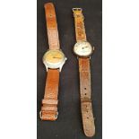 Vintage Wrist Watches 9ct Gold Gents & Audax Fortissimo Automatic Wrist Watch