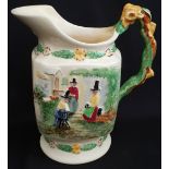 Antique Crown Devon Fielding Welsh Musical Water Jug Llewyn On