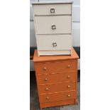 Vintage Retro 2 x Sets of Drawers Ideal For Upcycling