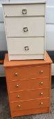 Vintage Retro 2 x Sets of Drawers Ideal For Upcycling