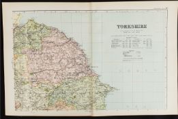 Antique Map Yorkshire North East 1899 G. W Bacon & Co.