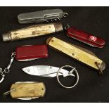 Vintage Parcel of 7 Pen Knives Includes English Electric