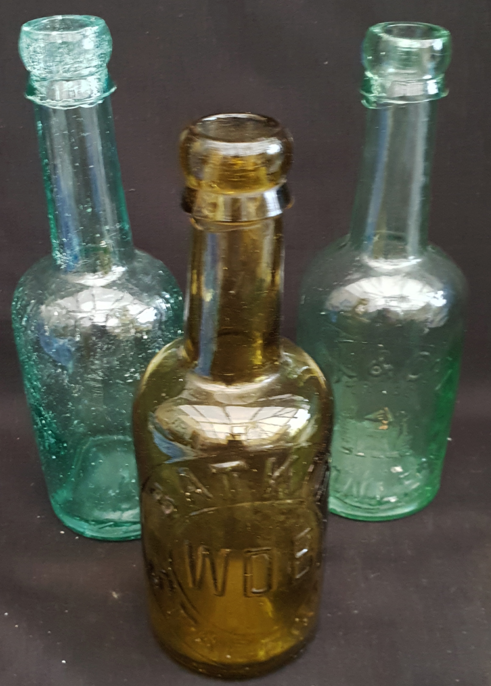 Vintage 3 x Collectable Glass Bottles