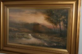 Edwardian Landscape Oil on Canvas by G.Smith