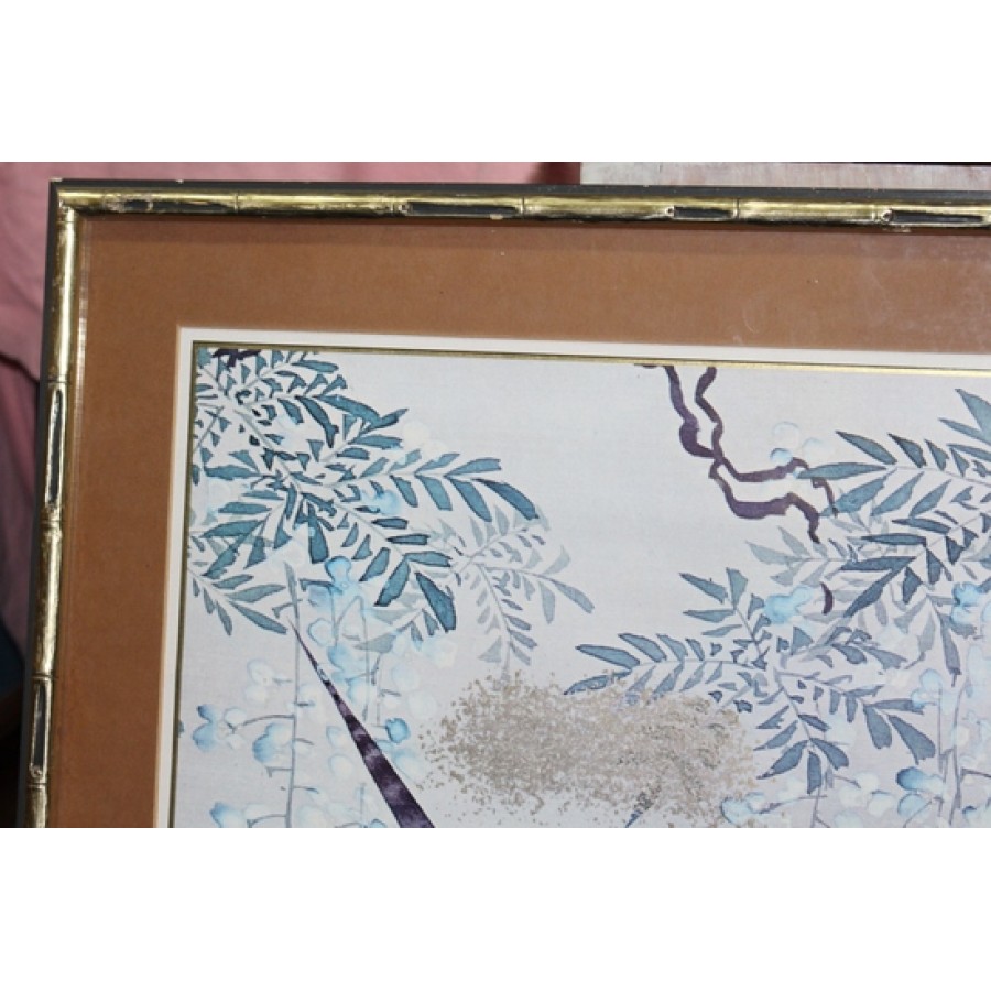Print of Oriental Style Game Birds Set in Frame - Image 4 of 6