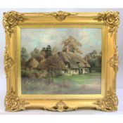 Country Cottage Landscape Painting