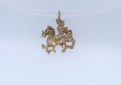 9k Gold Welsh Dragon Charm Or Pendant