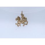 9k Gold Welsh Dragon Charm Or Pendant