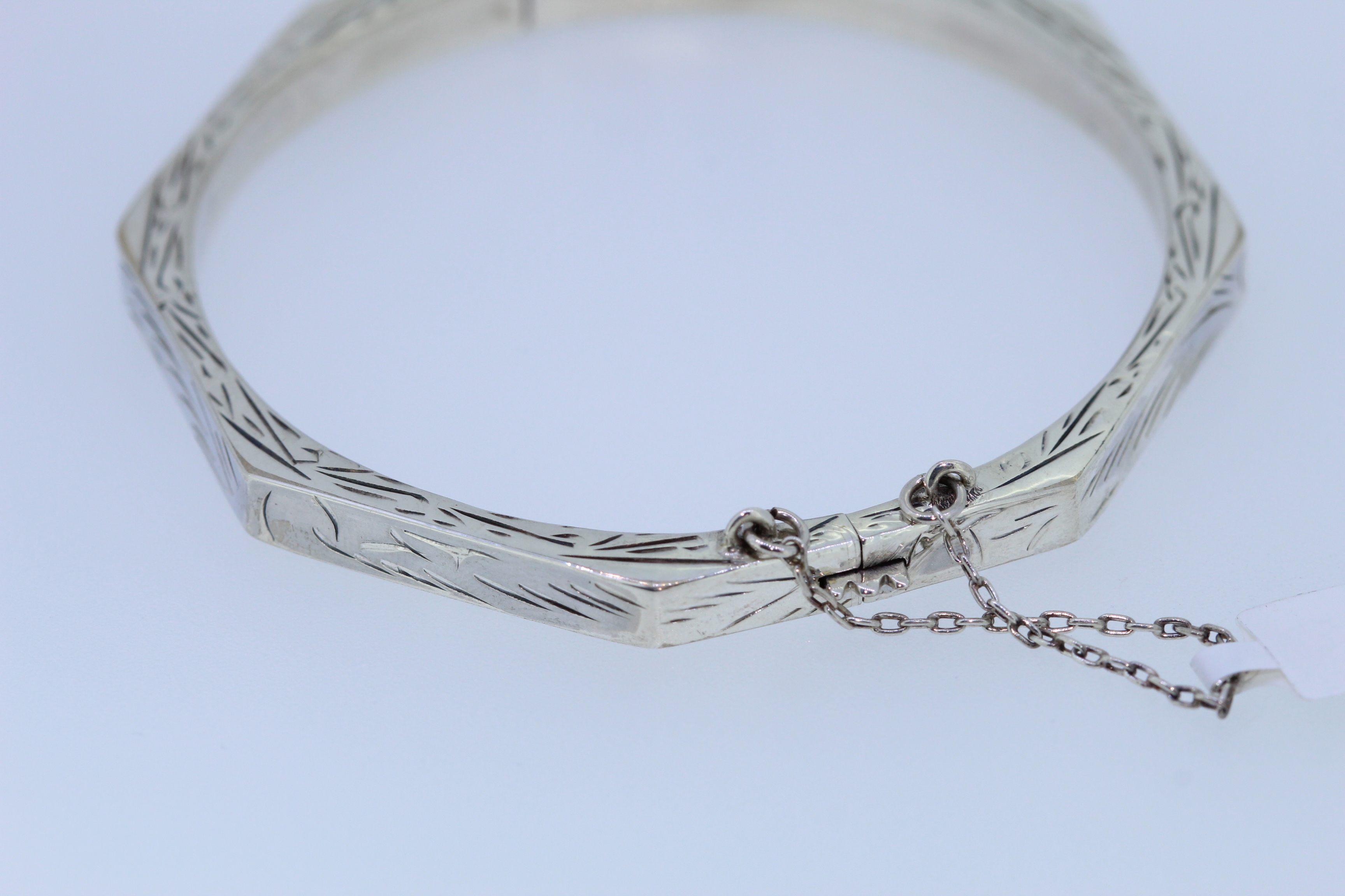 Silver Hallmarked Hand Engraved Bangle - Image 2 of 3