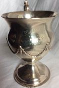 Antique Solid Finest English Silver Highly Decorative Mug