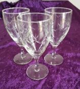 3 Pretty Small Wine Glasses