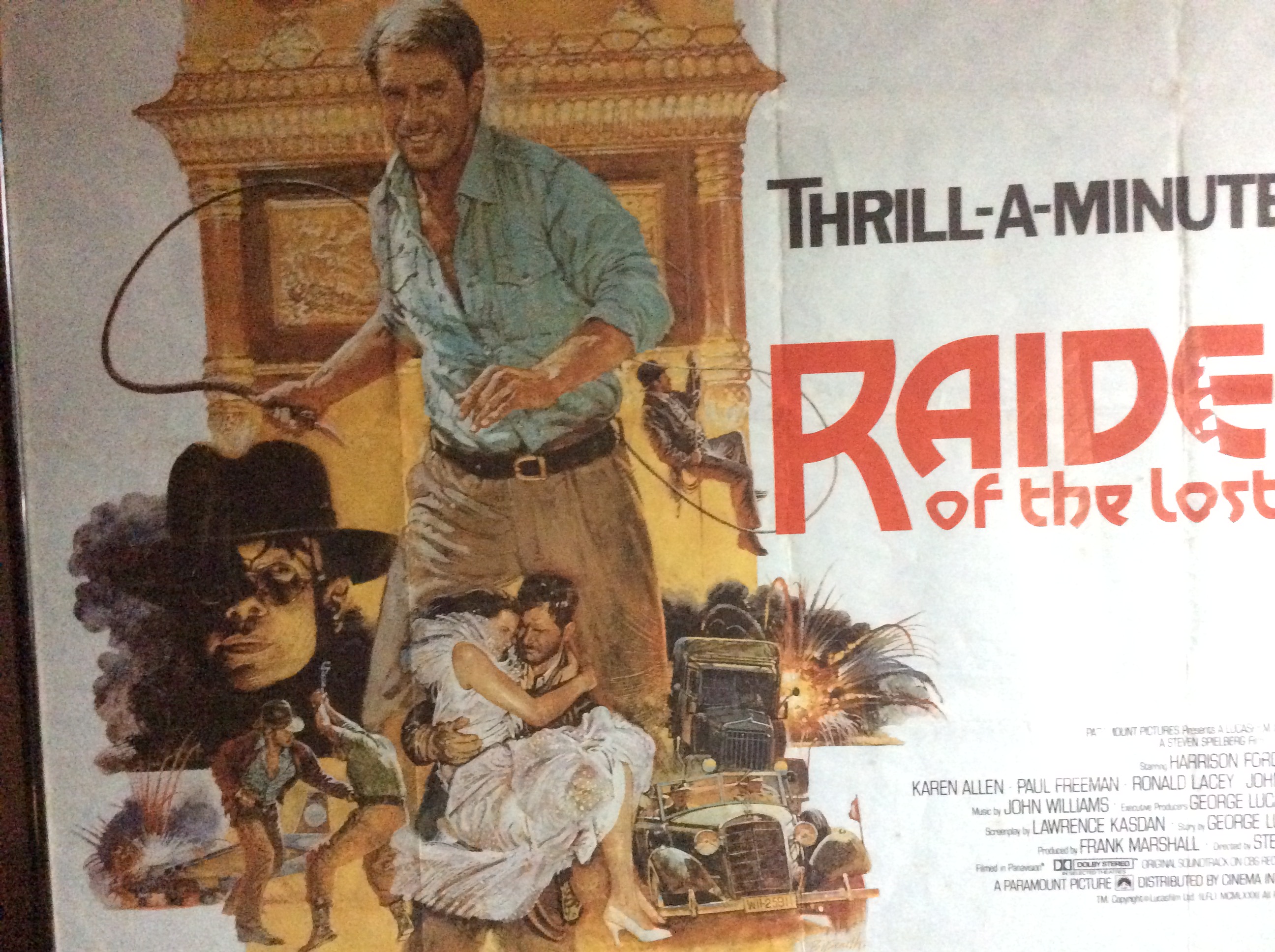 Original Framed poster, Raiders of the Lost Ark, Harrison Ford - Image 3 of 6