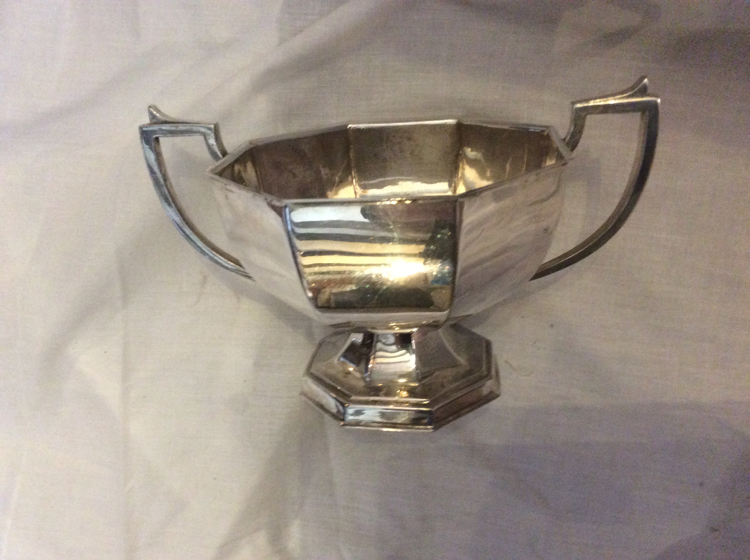 1920s Silver Plated Two Handle Bowl by Philip Ashberry & Son, Sheffield