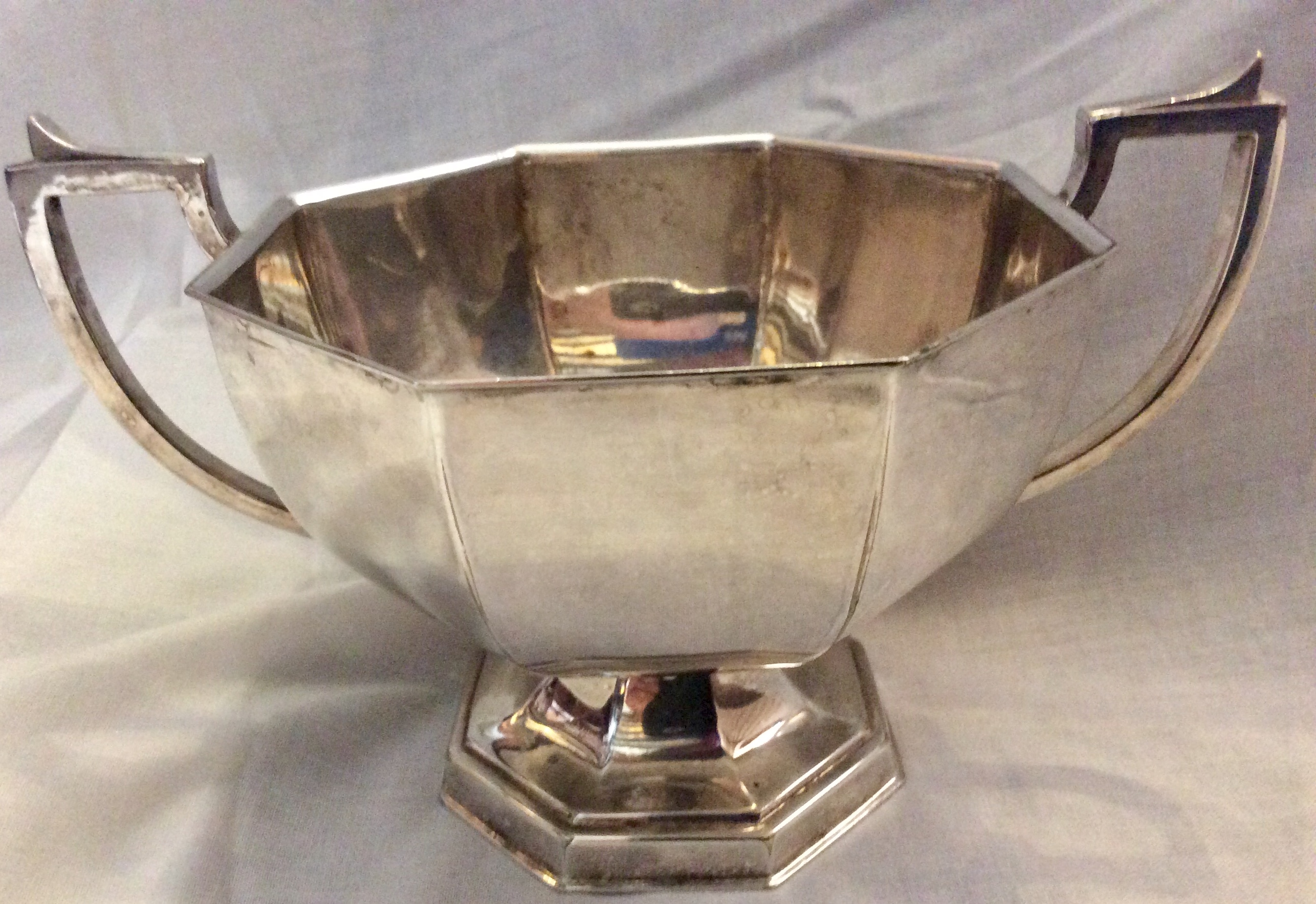 1920s Silver Plated Two Handle Bowl by Philip Ashberry & Son, Sheffield - Image 3 of 4