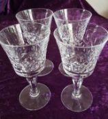 Four finest Cut Glass Wine Glasses