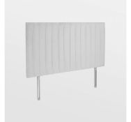 (MY68) Grey Velvet Double Headboard In a modern grey velvet with ruched detailing, it adds a to...