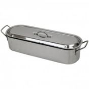 (ZP32) 7.5L 46cm Stainless Steel Fish Poacher Steamer Poaching Pan The fish poacher is on of...