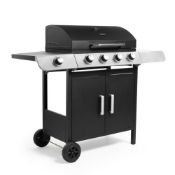 (MY83) Gas BBQ - 4+1 Burner - Portable Barbecue Grill with Side Burner