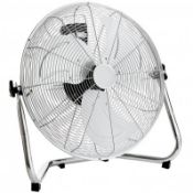 (ZP39) 18" Free Standing Chrome Gym Fan Stay cool this year with the 18" gym fan, The fan he...