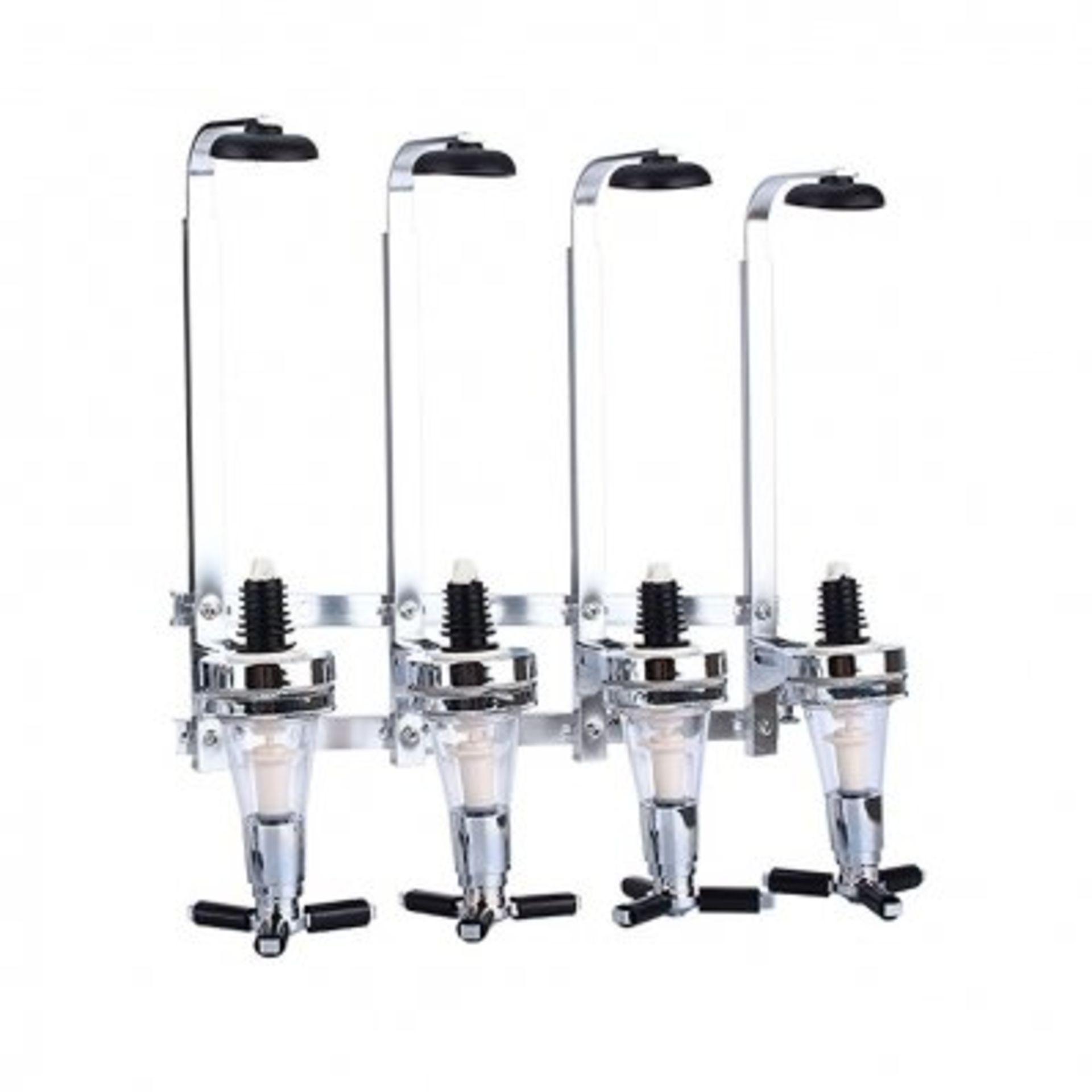 (ZP35) 4 Bottle Wall Mounted Spirit Drink Dispenser Bar Shot Measurer Our stylish four bottl... - Image 2 of 2