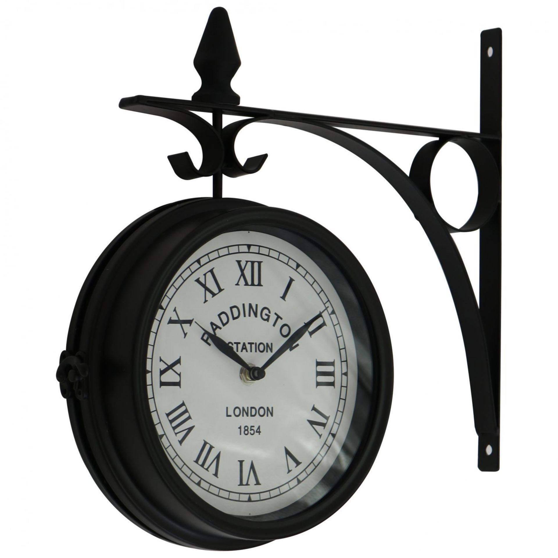 (ZP37) Double Sided Paddington Station Outdoor Garden Wall Clock Add some style to your gard... - Image 2 of 2
