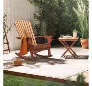 (MY50) Rocking Adirondack Chair Ideal for lazy days in the garden, the chair delivers a smooth...