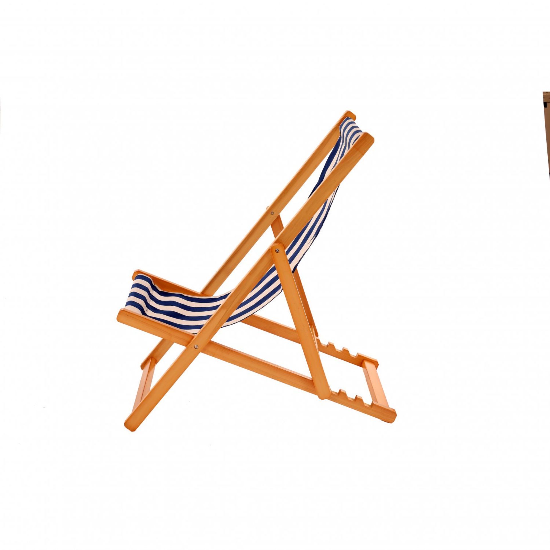 (KK48) Folding Hardwood Garden or Beach Deck Chairs Deckchairs Relax this summer w... - Image 2 of 2