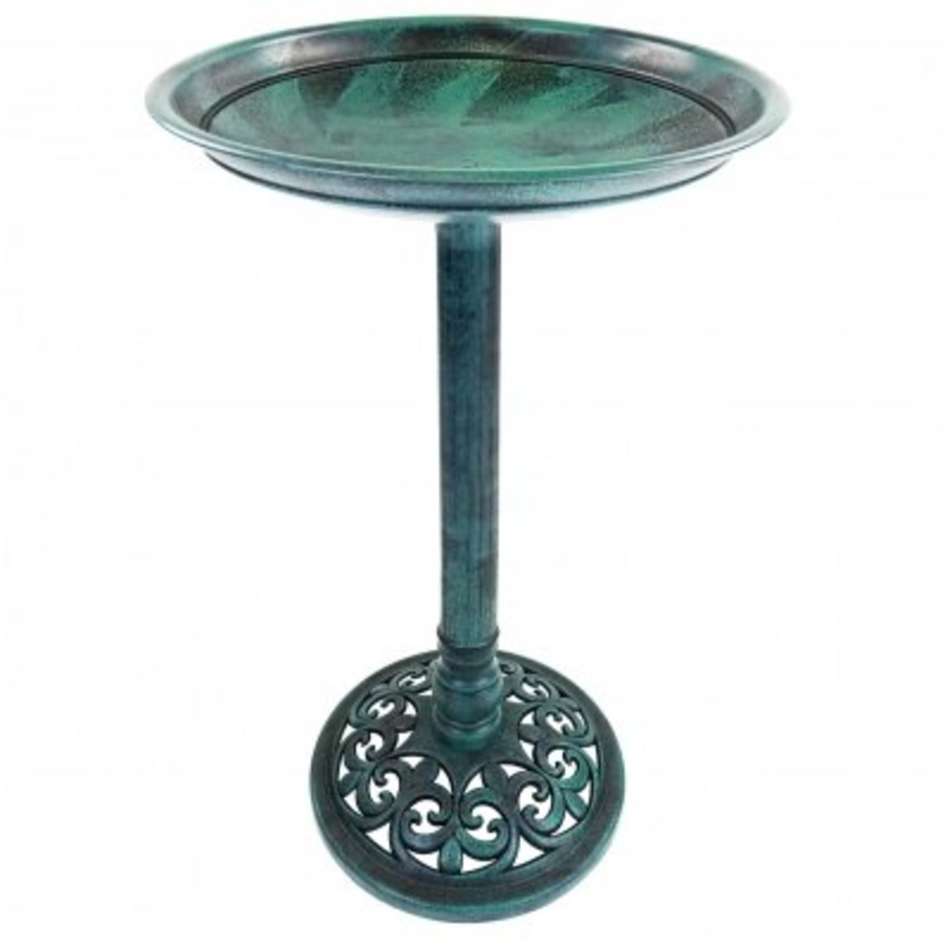 (KN38) Traditional Ornamental Garden Pedestal Bird Bath Outdoor Water The traditional bird b...