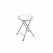 (KK157) White Padded Folding Breakfast Kitchen Bar Stool Seat Perfect for sitting at your ki...