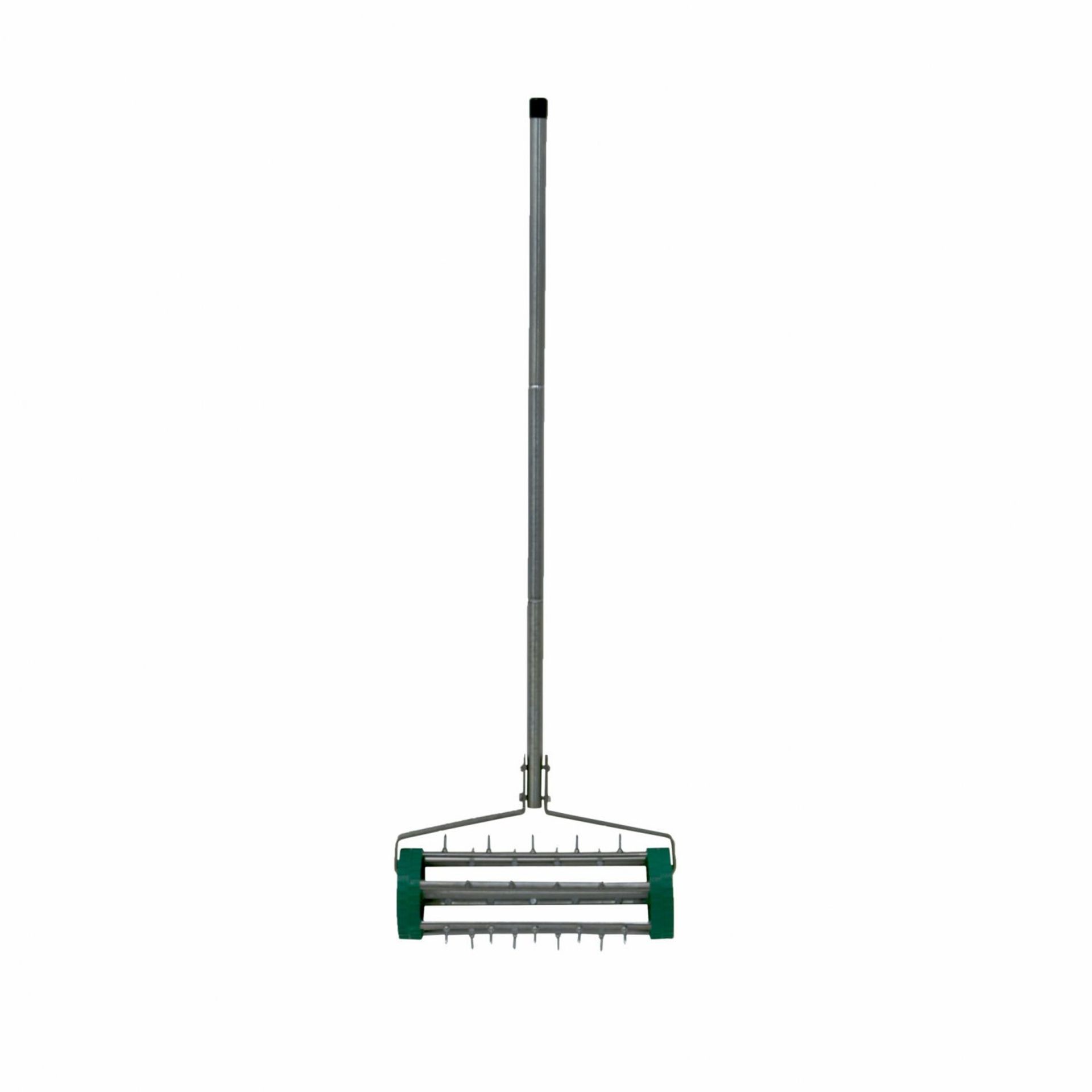 (KK23) Heavy Duty Garden Lawn Aerator This Heavy Duty Rolling Garden Lawn Aerator hel... - Image 2 of 2